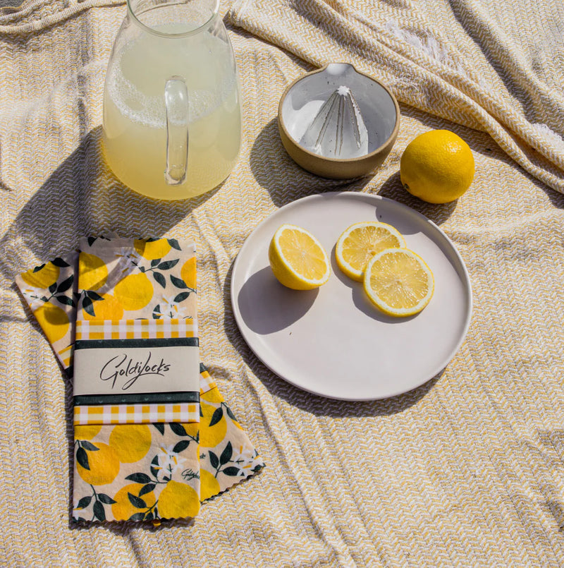 Goldilocks Goods  Beeswax Food Wraps - Amalfi Lemons