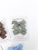 Aurelia & Co. Linen Hair Bow Clip For Babies & Children