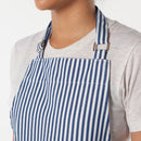 Danica Heirloom Narrow Royal Blue Stripe Chef Apron