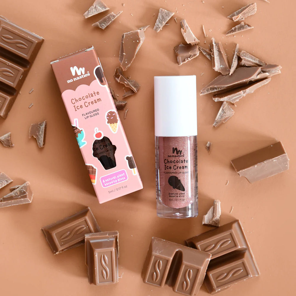 No Nasties Natural Lip Gloss Chocolate Icecream