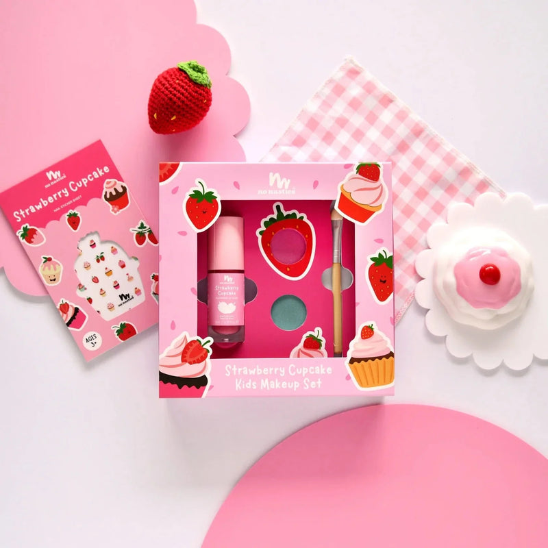 No Nasties  Strawberry Cupcake Kids Makeup Set