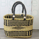 Big Blue Moma - Natural Palette Large Oval Basket With Two Handles