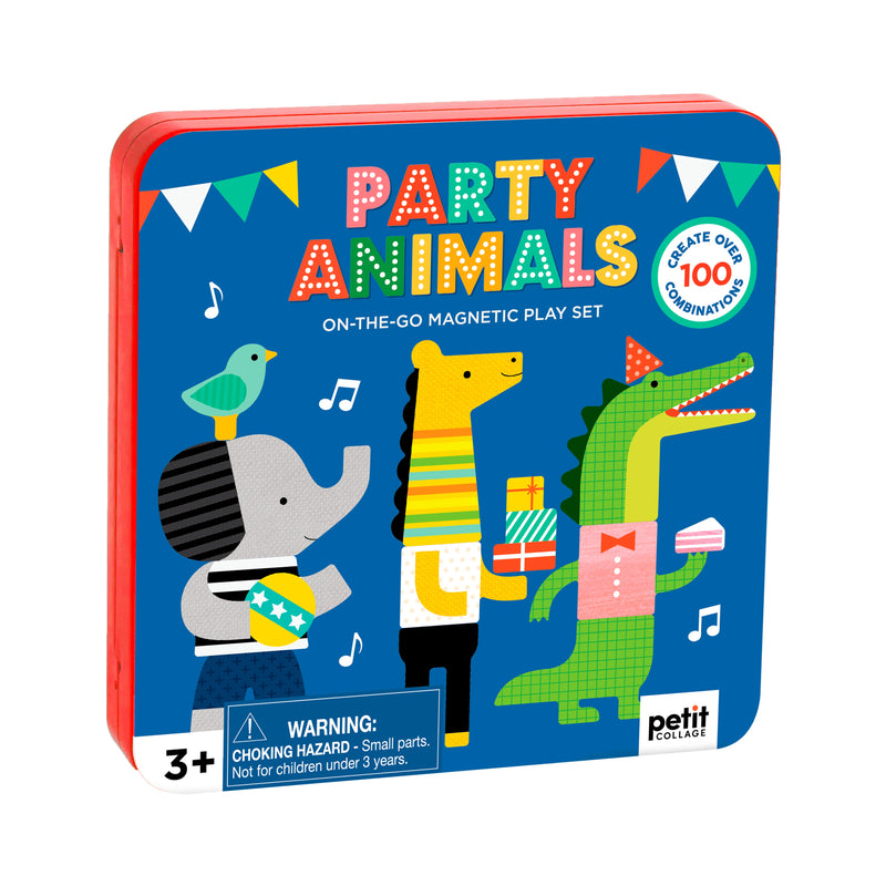 Petit Collage - On The Go Magnetic Playset - Party Animals