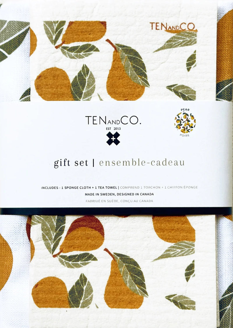 Ten & Co. - Gift Set - Sponge Cloth & Tea Towel