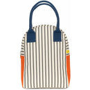 Fluf - Organic Cotton Zippered Lunch Pail  - Pencil Stripe Nautical