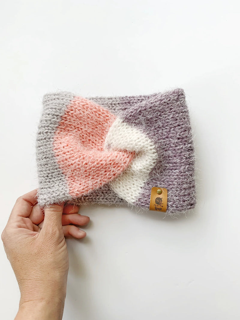 I'm In The Loop -Child Twisted Ear Warmer - Plum Fresh