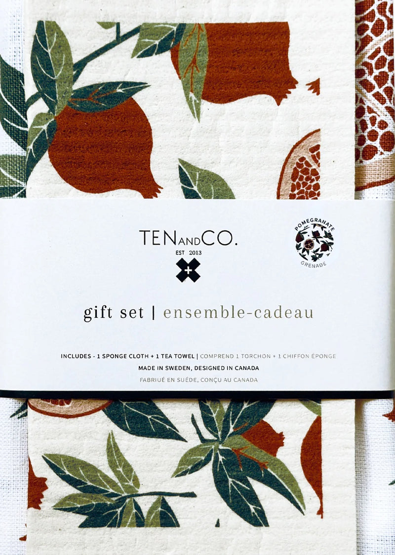Ten & Co. - Gift Set - Sponge Cloth & Tea Towel
