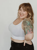 Blondie Apparel - Primrose Crop Tank White