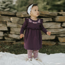 Petit Lem Figs Print on Terry Dress Set