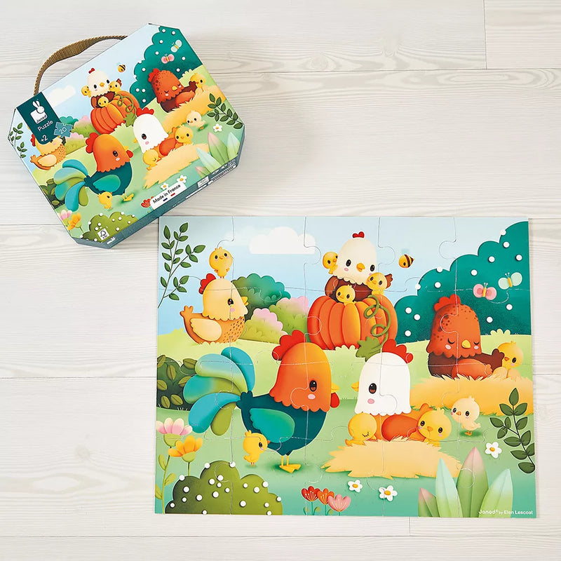 Janod - Welcome To The Farmyard 20 Piece Puzzle