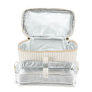 SoYoung  Linen Beauty Essentials Poche - Sand & Stone Beach Stripe FINAL SALE