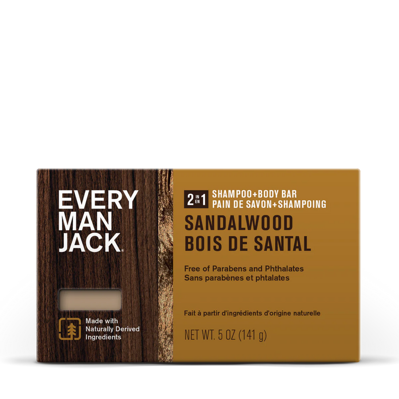 Every Man Jack - 2 in 1 Shampoo & Body Bar - Sandalwood