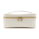 SoYoung  Linen Beauty Essentials Poche - Sand & Stone Beach Stripe FINAL SALE