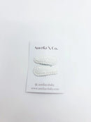 Aurelia & Co. Baby  Mini Fabric Hair Barrettes Satin  Floral- Embroidered