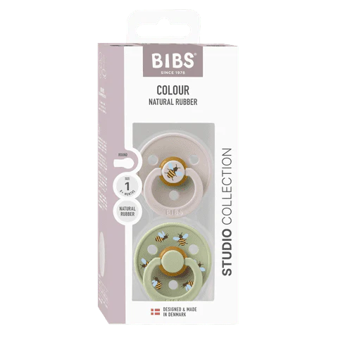 Bibs Pacifier - 2 Pack Studio Collection Bumblebee/Mushroom Mix