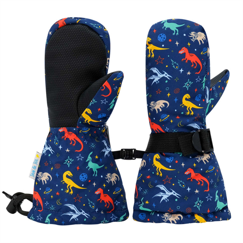 Jan & Jul - Waterproof Mittens - Space Dinos