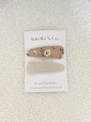 Aurelia & Co. Baby Squared Hair Barrettes For Babies and Kids