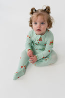 Belan J - Footed Zipper Sleeper Strawberry Garden