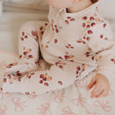 Petit Lem Ribbed Sleeper Strawberry