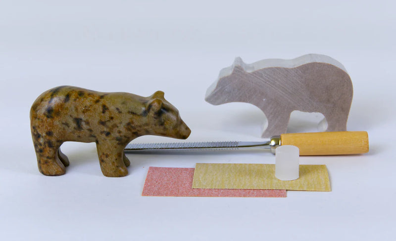 Studiostone Creative Bear Soapstone Carving Kit