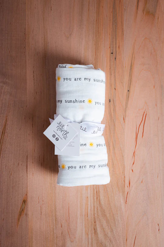 Lil North Co - You Are My Sunshine Muslin Single Swaddle