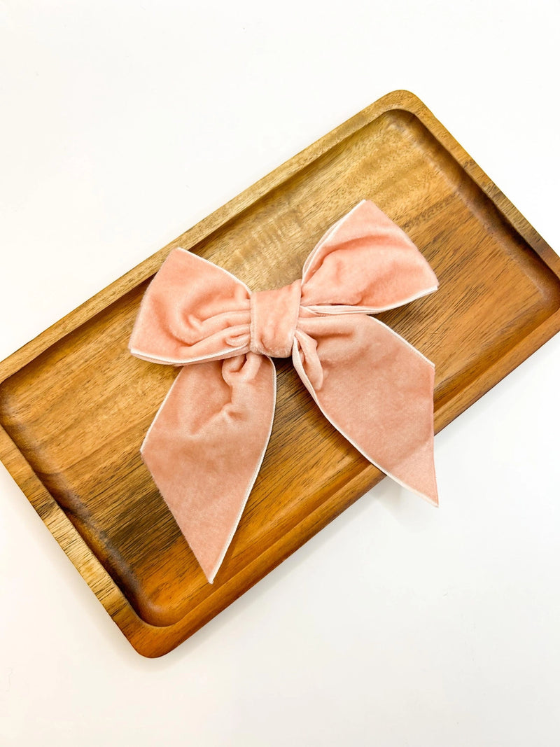 Aurelia & Co. Baby Velvet Hair Bow Clip For Kids
