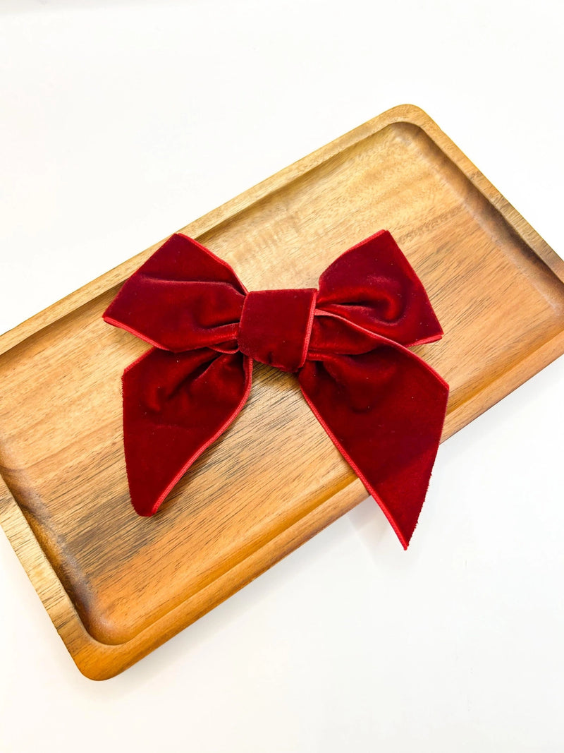 Aurelia & Co. Baby Velvet Hair Bow Clip For Kids