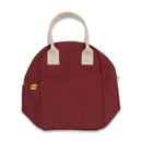 Fluf - Organic Cotton Zippered Lunch Pail - Vintage Burgundy