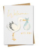 Paper Kuts  - Greeting Cards with Kraft Envelopes - Baby
