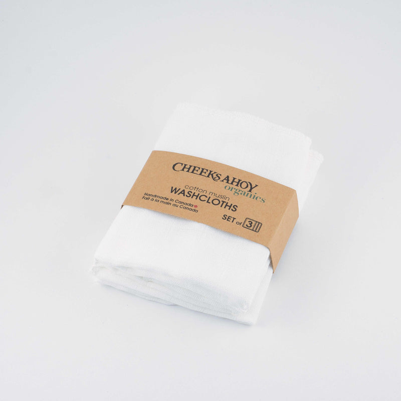 Cheeks Ahoy - Organic Cotton Muslin Washcloth • Kitchen Cloth • Hankie • Napkin