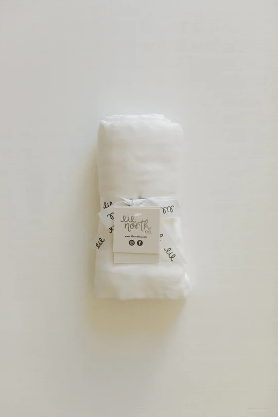 Lil North Co - White Muslin Single Swaddle