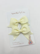 Aurelia & Co. Pastel Ribbed Baby Bow Clips – Soft & Elegant