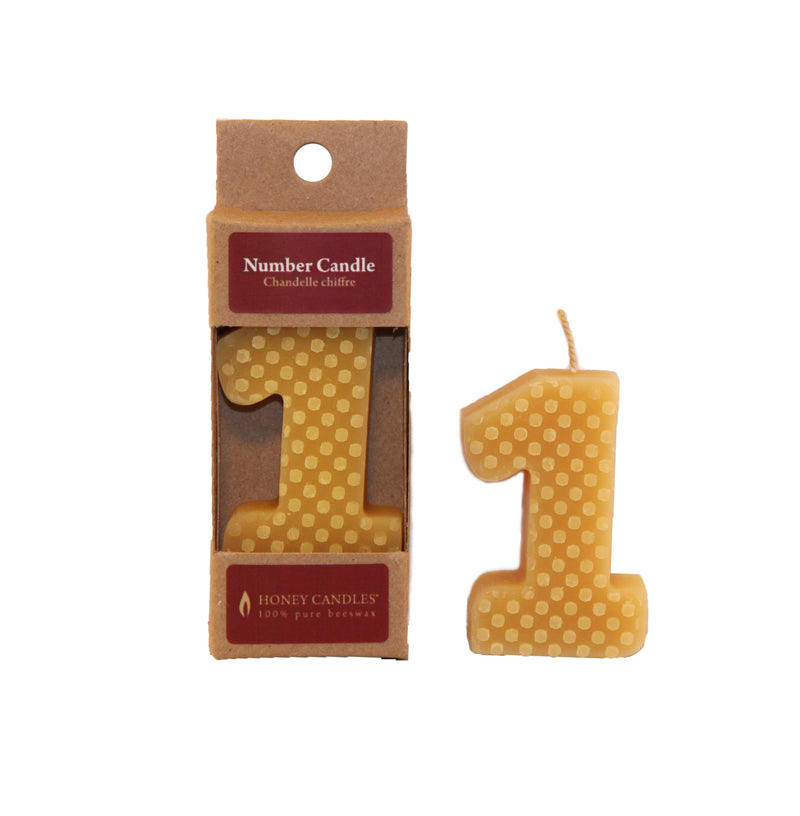 Honey Candles  - Numbered Beeswax Candles