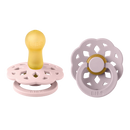 Bibs Pacifier - Boheme Latex 2 Pack - Blossom / Dusty Lilac