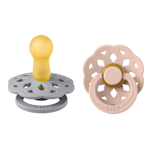 Bibs Pacifier - Boheme Latex 2 Pack - Cloud /Blush