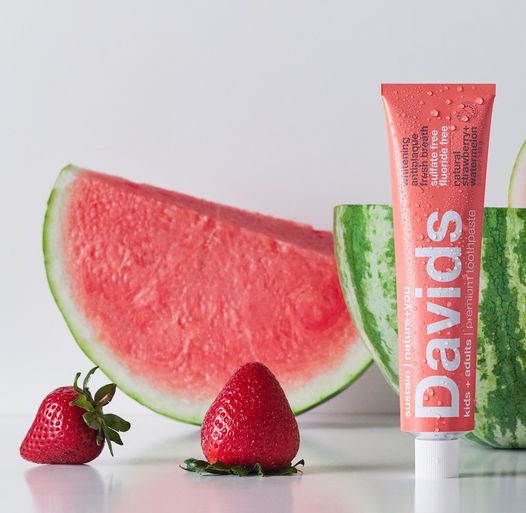 Davids - Premium Natural Toothpaste - Watermelon Strawberry