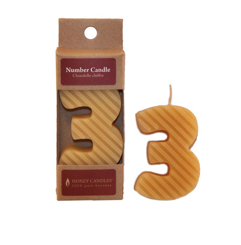 Honey Candles  - Numbered Beeswax Candles