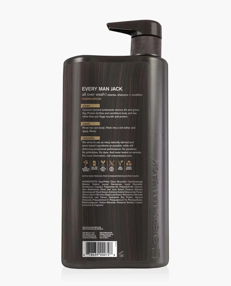 Every Man Jack - Sandalwood 3-in-1 All Over Wash