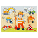 Goki - Lift Out Puzzle - Construction Worker