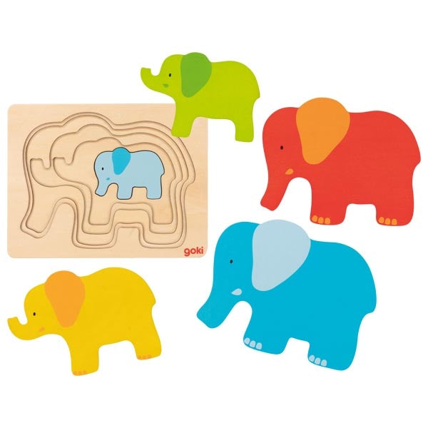 Goki - Layer Puzzle - Elephant