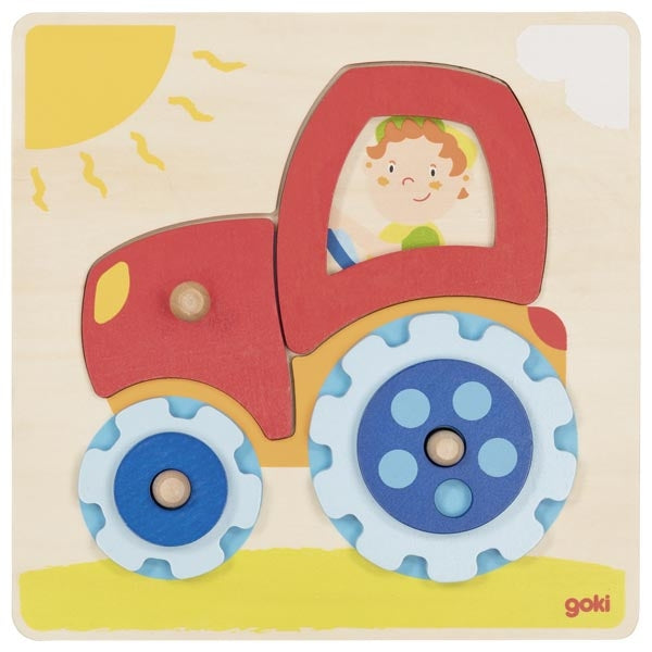 Goki - Lift Out Puzzle - Tractor