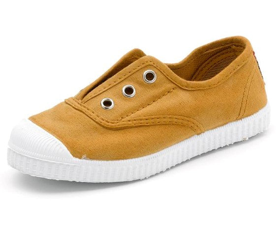 Cienta - Children's Slip On Shoes - Mustard (Solid)