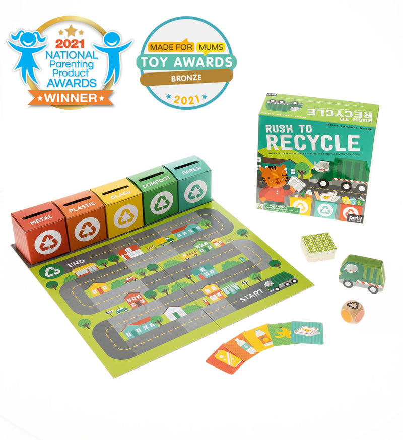 Petit Collage Board Game Rush To Recycle