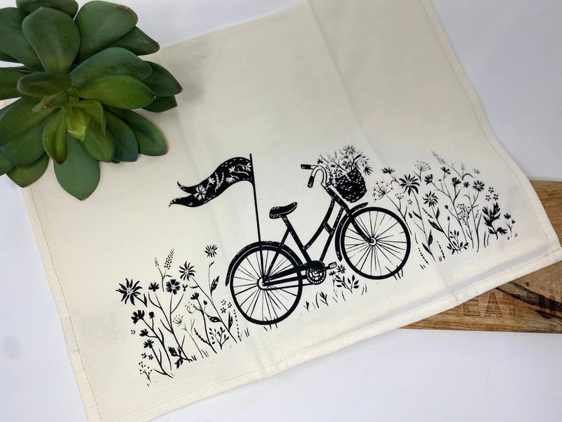 Your Green Kitchen -  Tea Towel Spring Bike
