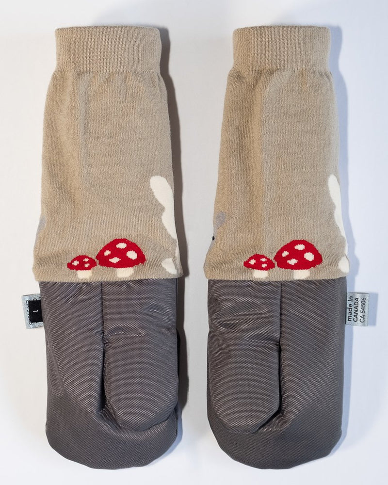 mimiTENS - Childrens Mittens Bunny & Mushrooms