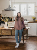 Blondie Apparel - Classic Dusk Sweater Mauve FINAL SALE