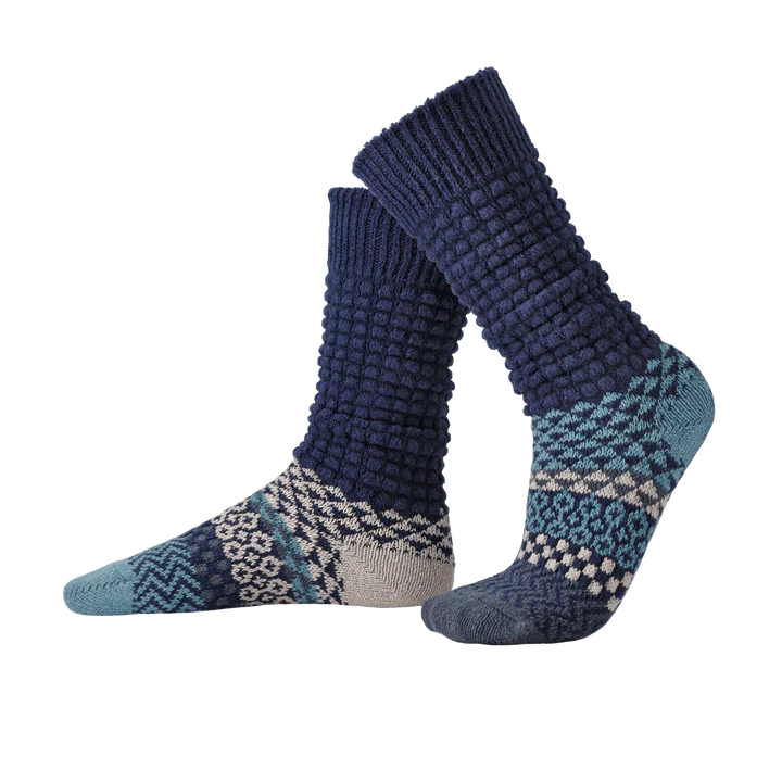 Solmate - Adult Fusion Slouch Socks - Cerulean