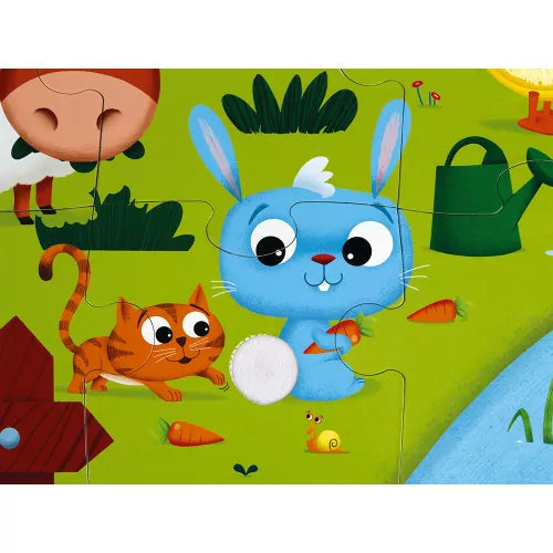 Janod -  Farm Animals 20 Piece Tactile Puzzle