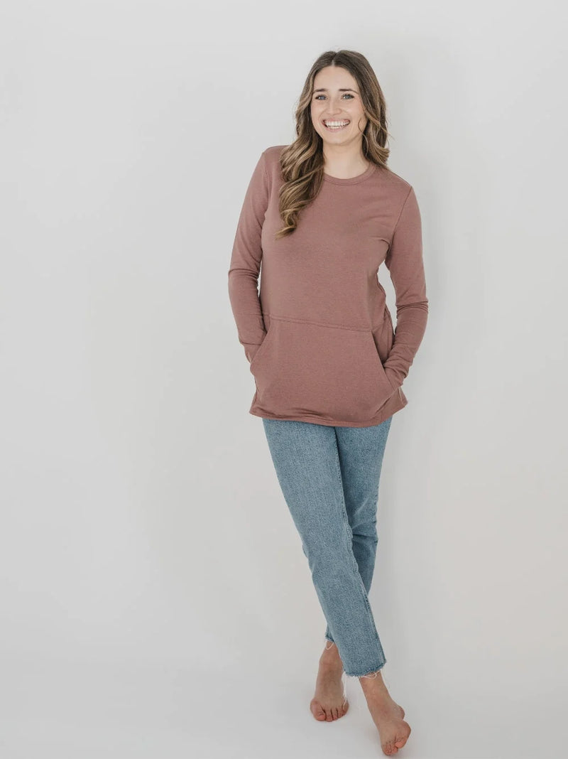 Blondie Apparel - Hillside Sweater Mauve FINAL SALE