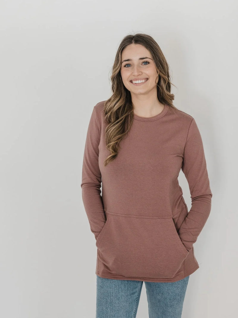 Blondie Apparel - Hillside Sweater Mauve FINAL SALE